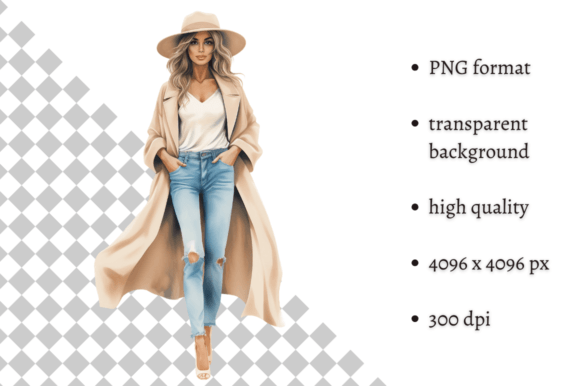 Download Fashion Girl in Beige &amp; Blue Clipart - Blue Collection