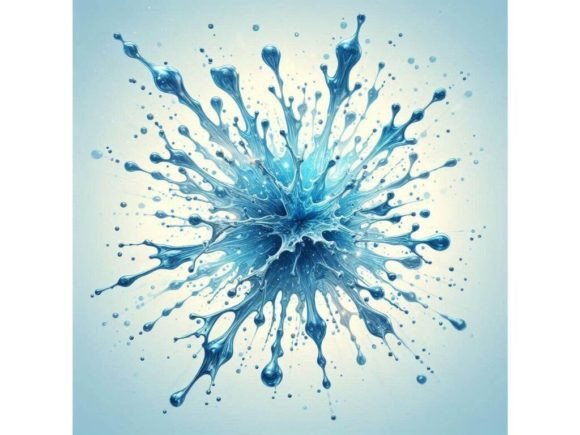 Download A Realistic Blue Water Splash in a Starb - Blue Collection