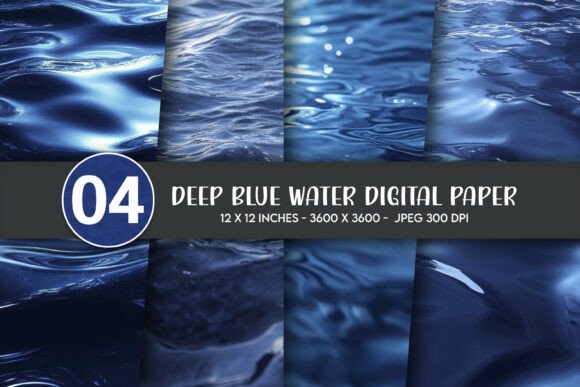 Download Deep Blue Water Digital Paper - Blue Collection
