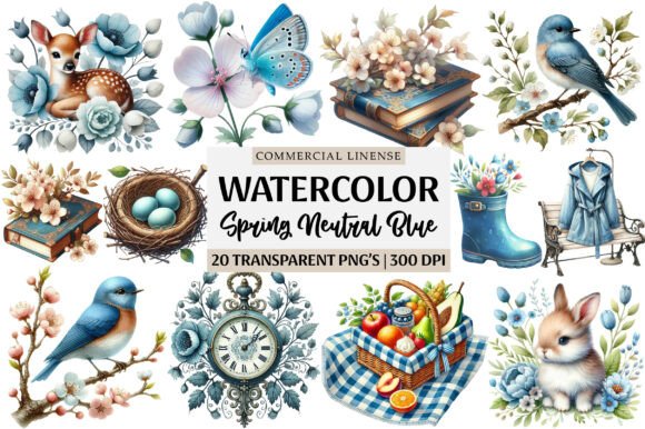 Download Spring Neutral Blue Clipart - Blue Collection
