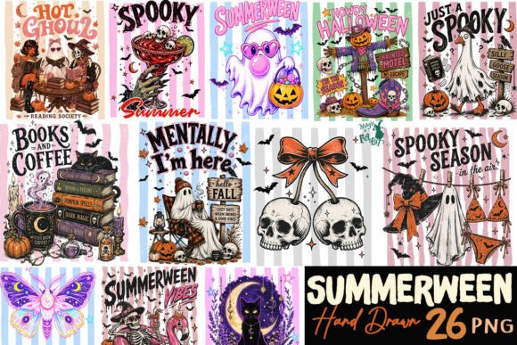 Download Summerween Hand Drawn Stripes Bundle - Trip Collection