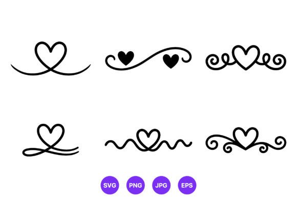 Download Black Heart Swirl Vector Line Art - Swirl Collection