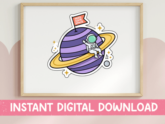 Download Need More Space Astronaut Sticker - Sticker Collection